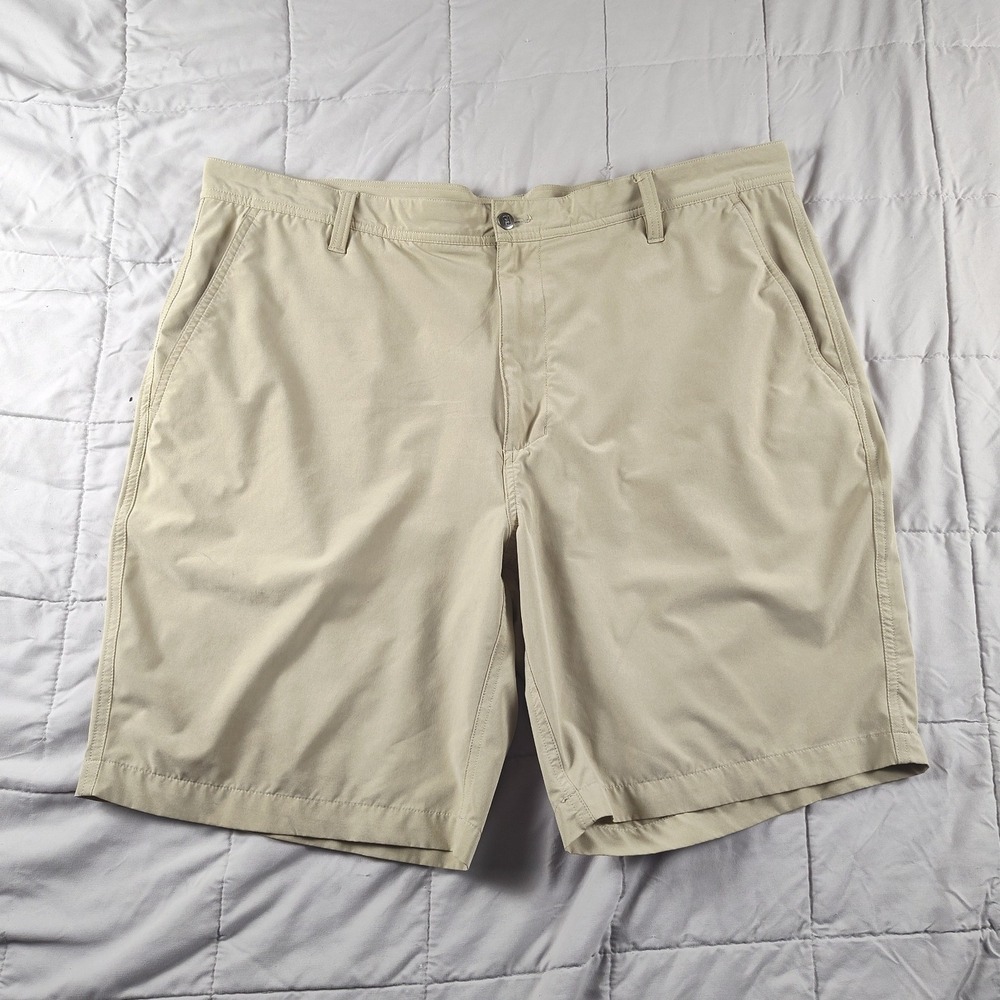FootJoy Golf Shorts Performance Lightweight Beige Flat Front Mens Size 40